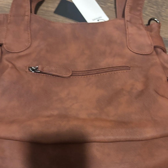 Guess Brown Handbag with Silver Accents - Picture 4 of 5